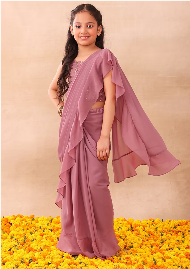 Drape Saree For Kids